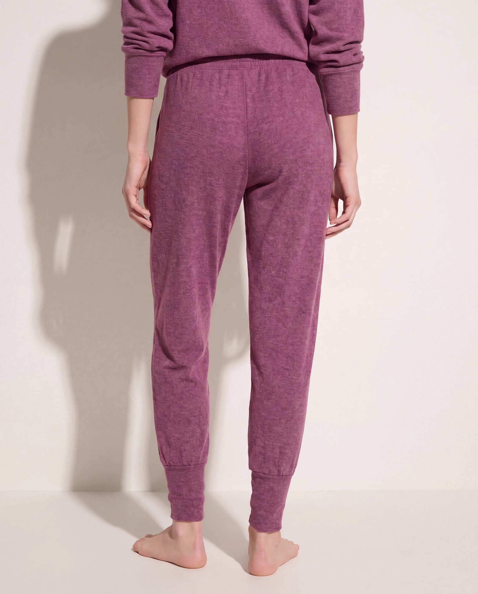 Vintage Plum $|& SEAS Dreamy Hacci Lounge Jogger - SOF Back