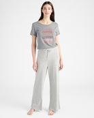 Heather Grey $|& SEAS Heathered Shoreline Hacci Lounge Pant - SOF Full Front