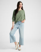 Heather Olive $|& SEAS Shoreline Hacci Crew - UGC On Fig