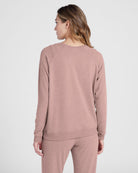 Mauve $|& SEAS Shoreline Hacci "Dream Often" Graphic Pullover - SOF Back