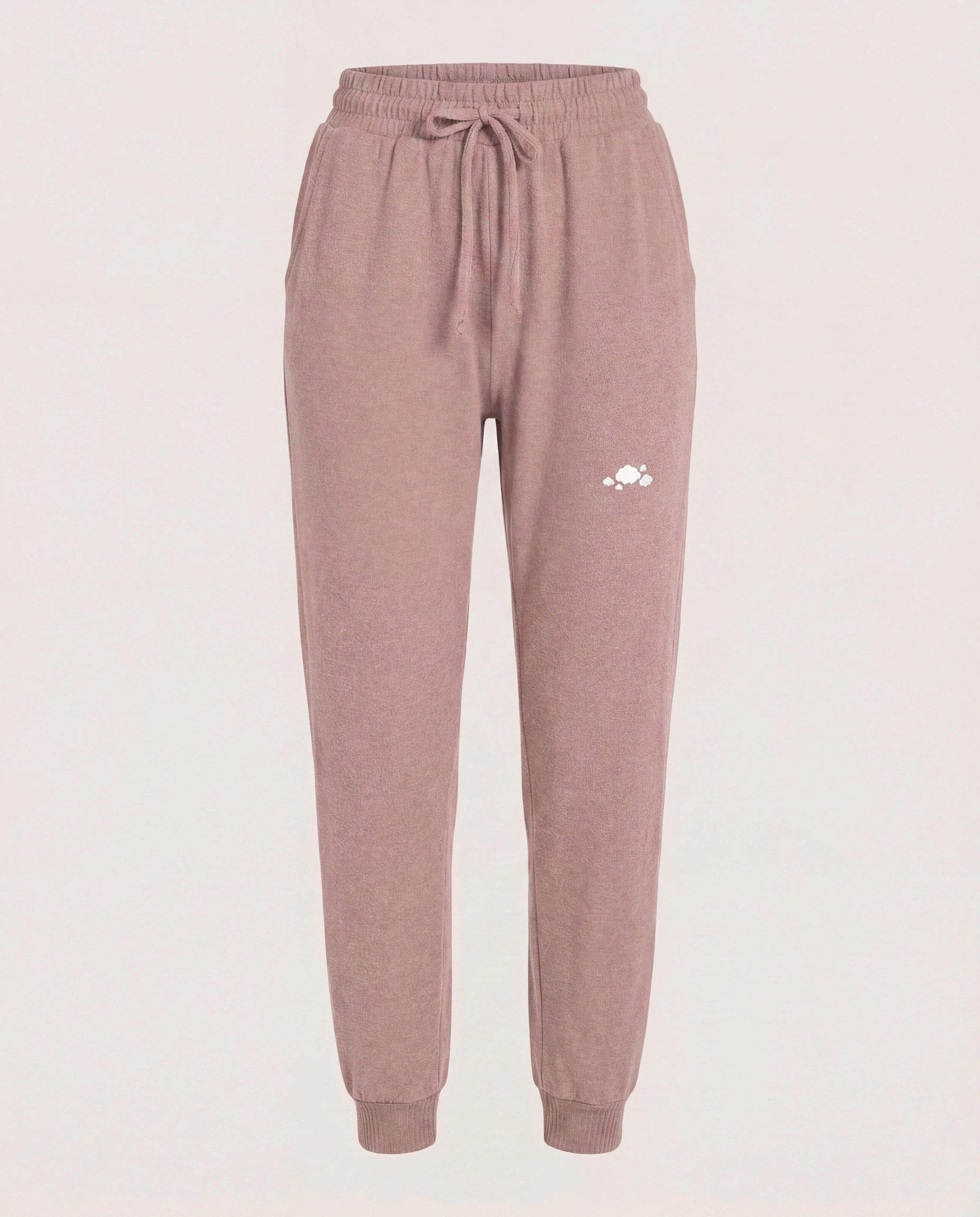 Mauve $|& SEAS Shoreline Hacci "Cloud" Graphic Jogger - Hanger Detail