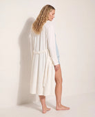 Cream $|& SEAS Shoreline Hacci Robe - SOF Front