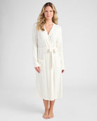 Cream $|& SEAS Shoreline Hacci Robe - SOF Front
