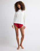 Cream $|& SEAS Shoreline Hacci "Love" Graphic Pullover - UGC On Fig