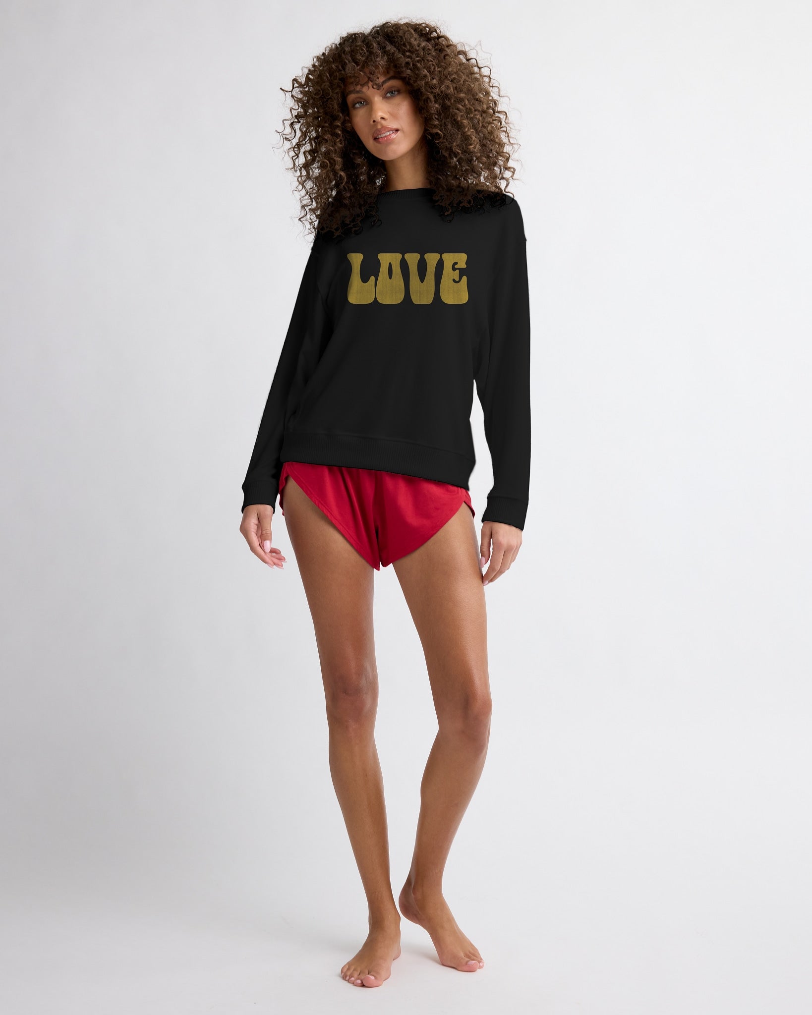 Hacci Love Graphic Pullover - Cozy Lounge Sweatshirt – Seventy