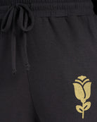 Black $|& SEAS Shoreline Hacci "Love Language" Graphic Jogger - SOF Full Front