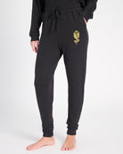 Black $|& SEAS Shoreline Hacci "Love Language" Graphic Jogger - SOF Front