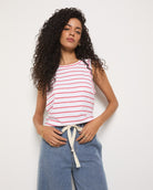 Cherry Stripe $|& SEAS Together Again Tank - VOF Front
