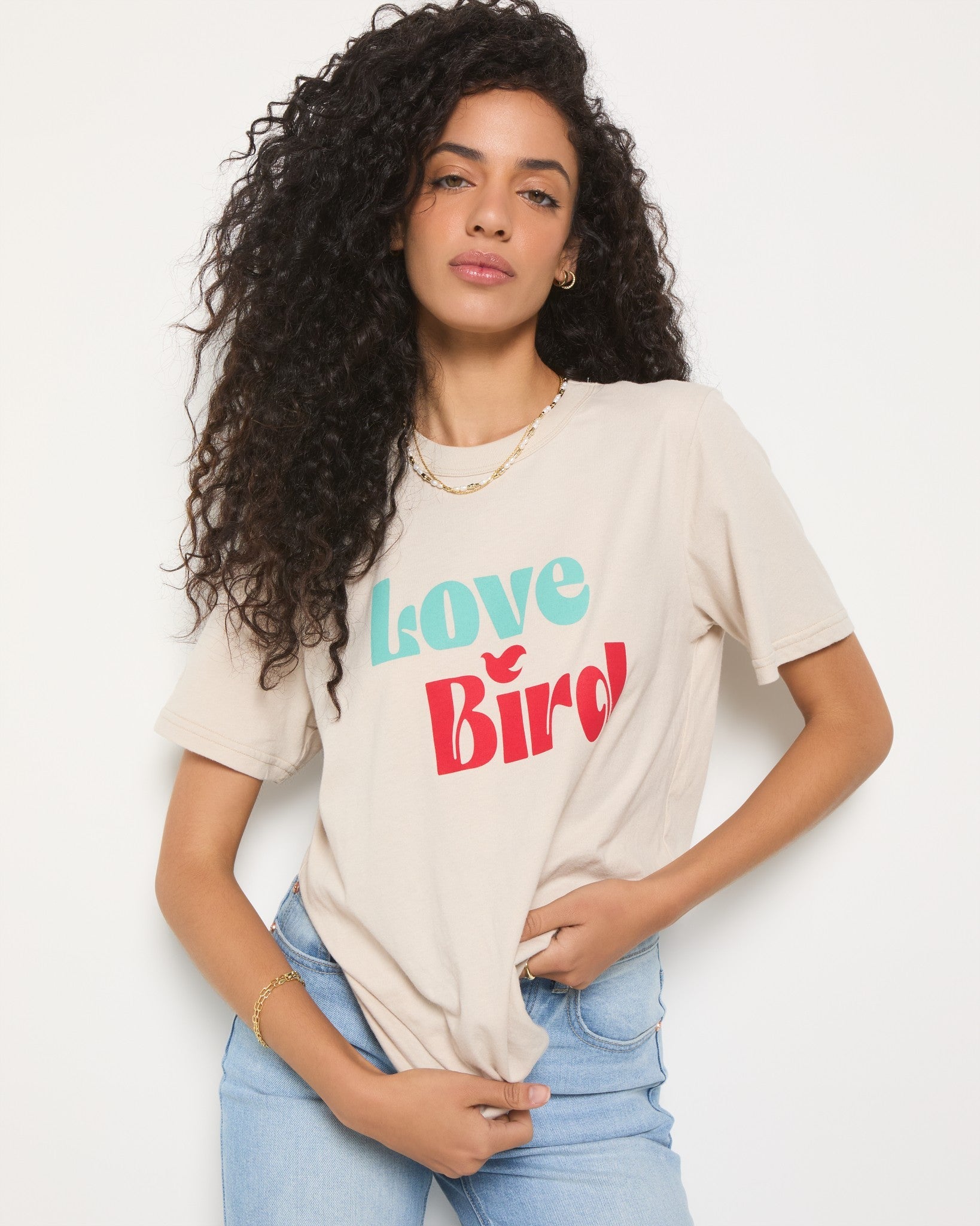 Birch $|& SEAS Love Bird Current Relaxed Graphic Tee - SOF Front