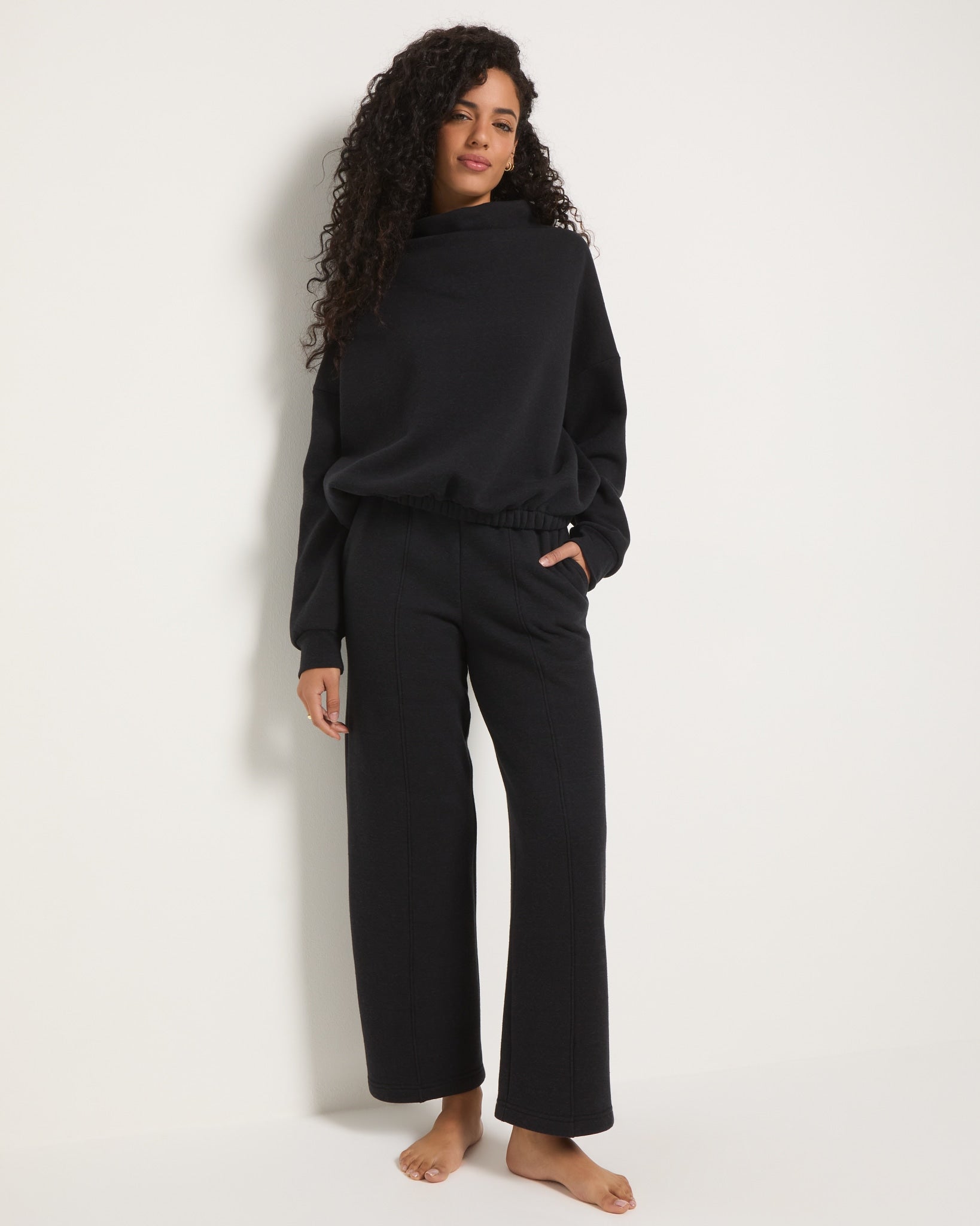 Black $|& SEAS Cove Funnel Neck Sweatshirt - SOF Front