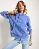 Washed Cobalt $|& SEAS Bayside Mineral Wash Hoodie - SOF Front