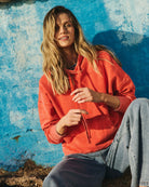 Washed Cherry $|& SEAS Bayside Mineral Wash Hoodie - SOF Side