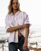 White Heart $|& SEAS Jetty Button Up Shirt - SOF Side