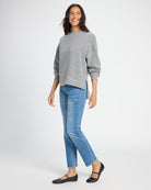 Heather Grey $|& SEAS Waves Step Hem Sweatshirt - UGC On Fig