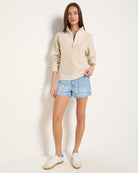 Washed Birch $|& SEAS Terra Half Zip Sweatshirt - UGC On Fig