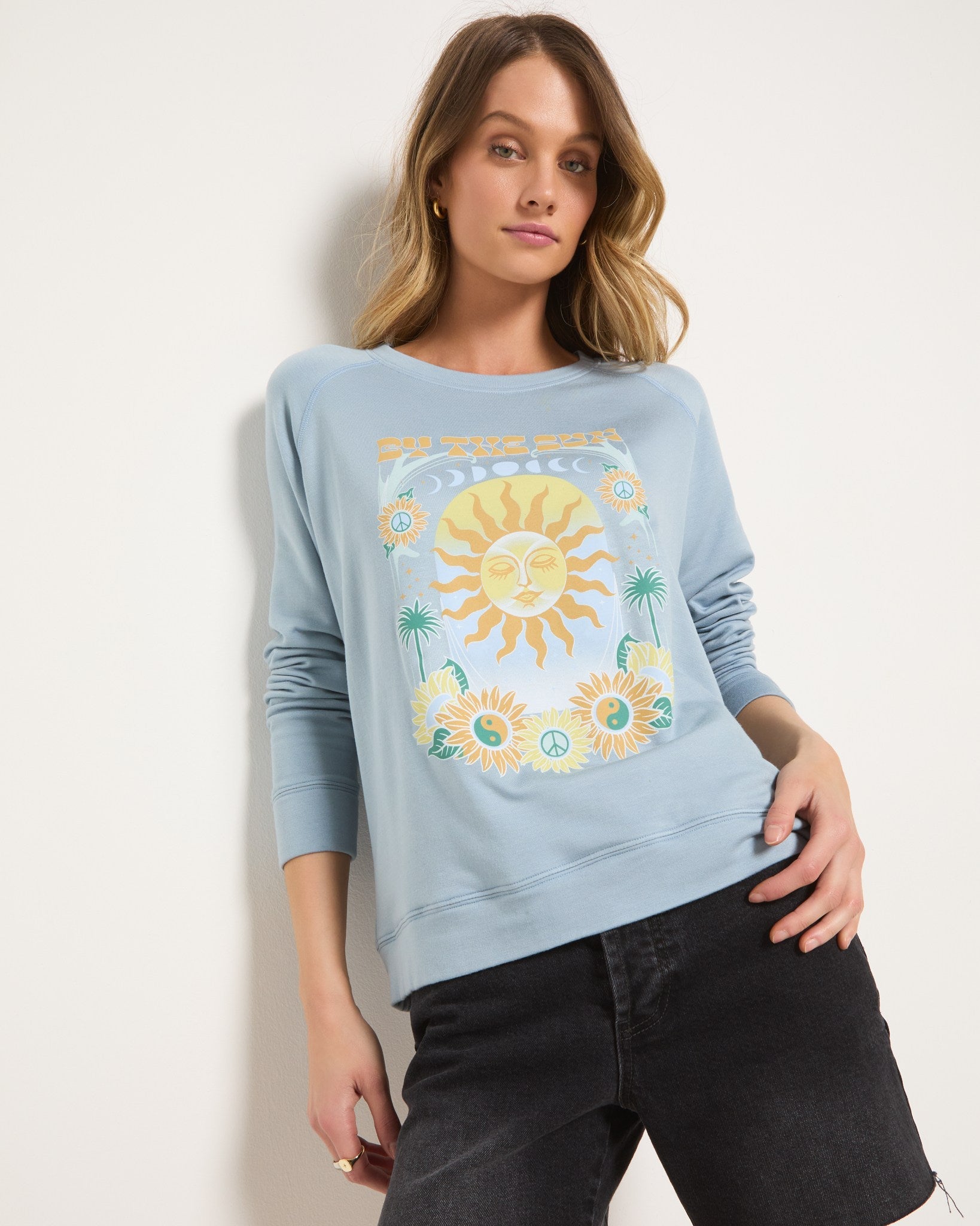 French Blue $|& SEAS Graphic Sweatshirt - SOF Front