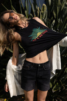 Black $|& SEAS Grace 78&Sunny Muscle Tank - SOF Side