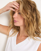 White $|& SEAS Sol V-Neck Tank - VOF Front