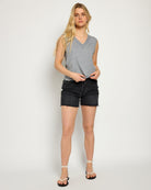 Heather Grey $|& SEAS Sol V-Neck Tank - SOF Side