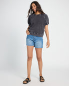 Washed Black $|& SEAS Sundeck Short Sleeve Sweatshirt - UGC On Fig