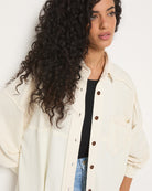 Cream $|& SEAS Atoll Knit Shacket - VOF Front