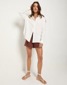 White $|& SEAS Whitecap Gauze Button Up Shirt - UGC On Fig