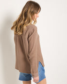 Driftwood $|& SEAS Whitecap Gauze Button Up Shirt - SOF Back