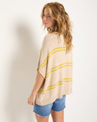 Birch Stripe $|& SEAS Wavetide Stripe V-Neck Sweater Tee - SOF Back