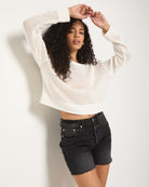 White $|& SEAS Mariner Mesh Sweater - VOF Front