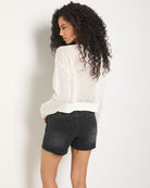 White $|& SEAS Mariner Mesh Sweater - SOF Back