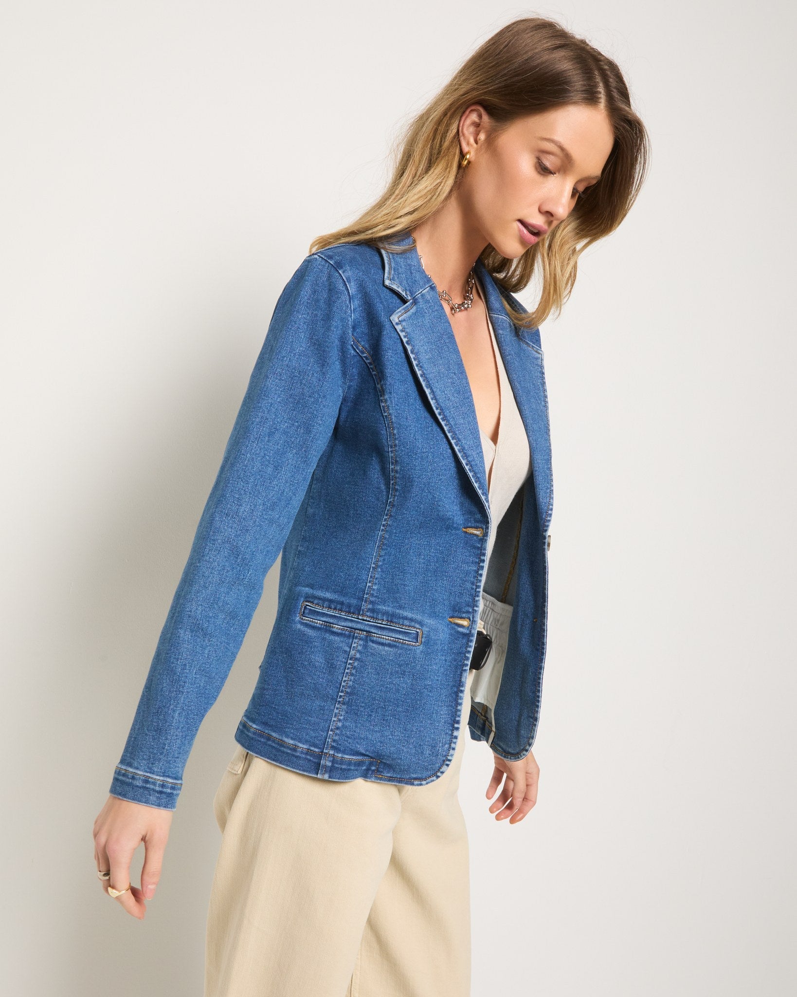 Medium Wash $|& SEAS Pacific Heights Blazer - VOF Front
