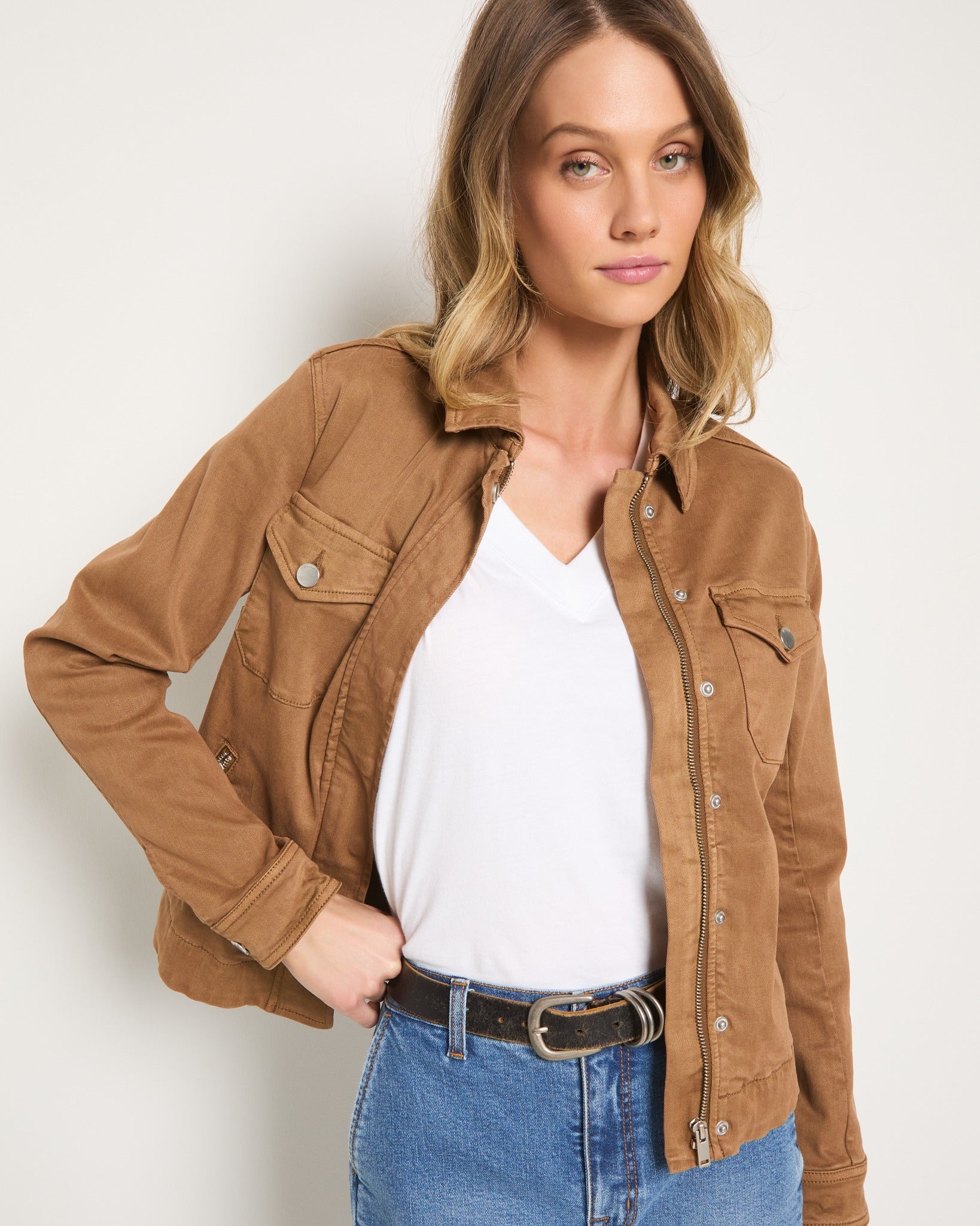 Camel $|& SEAS Potrero Twill Jacket - VOF Front