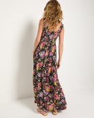 Multi Floral $|& SEAS Westbreeze Printed Smocked Maxi Dress - SOF Back