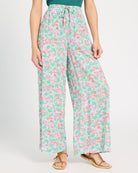 Mauve Mist Floral $|& SEAS Zuma Smocked Waist Pant - SOF Front