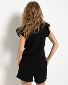 Black $|& SEAS Seafoam Gauze Short - SOF Back