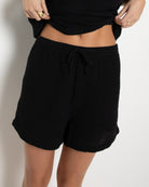 Black $|& SEAS Seafoam Gauze Short - SOF Front