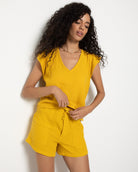 Amber Haze $|& SEAS Seafoam Gauze Short - SOF Full Front