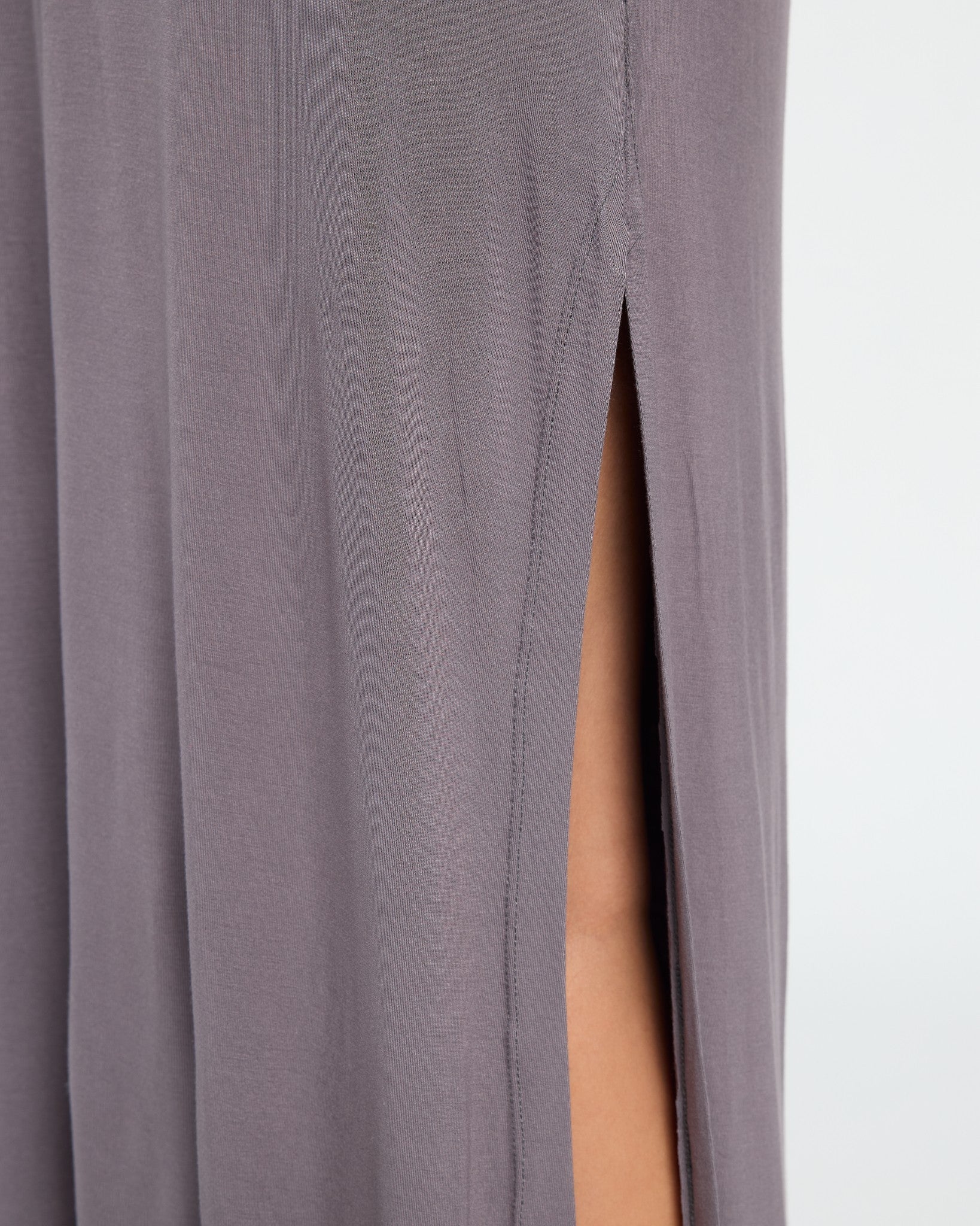 Charcoal $|& SEAS Malibu Muse Lounge Dress - SOF Full Front