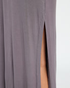 Charcoal $|& SEAS Malibu Muse Lounge Dress - SOF Full Front