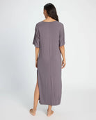 Charcoal $|& SEAS Malibu Muse Lounge Dress - SOF Back