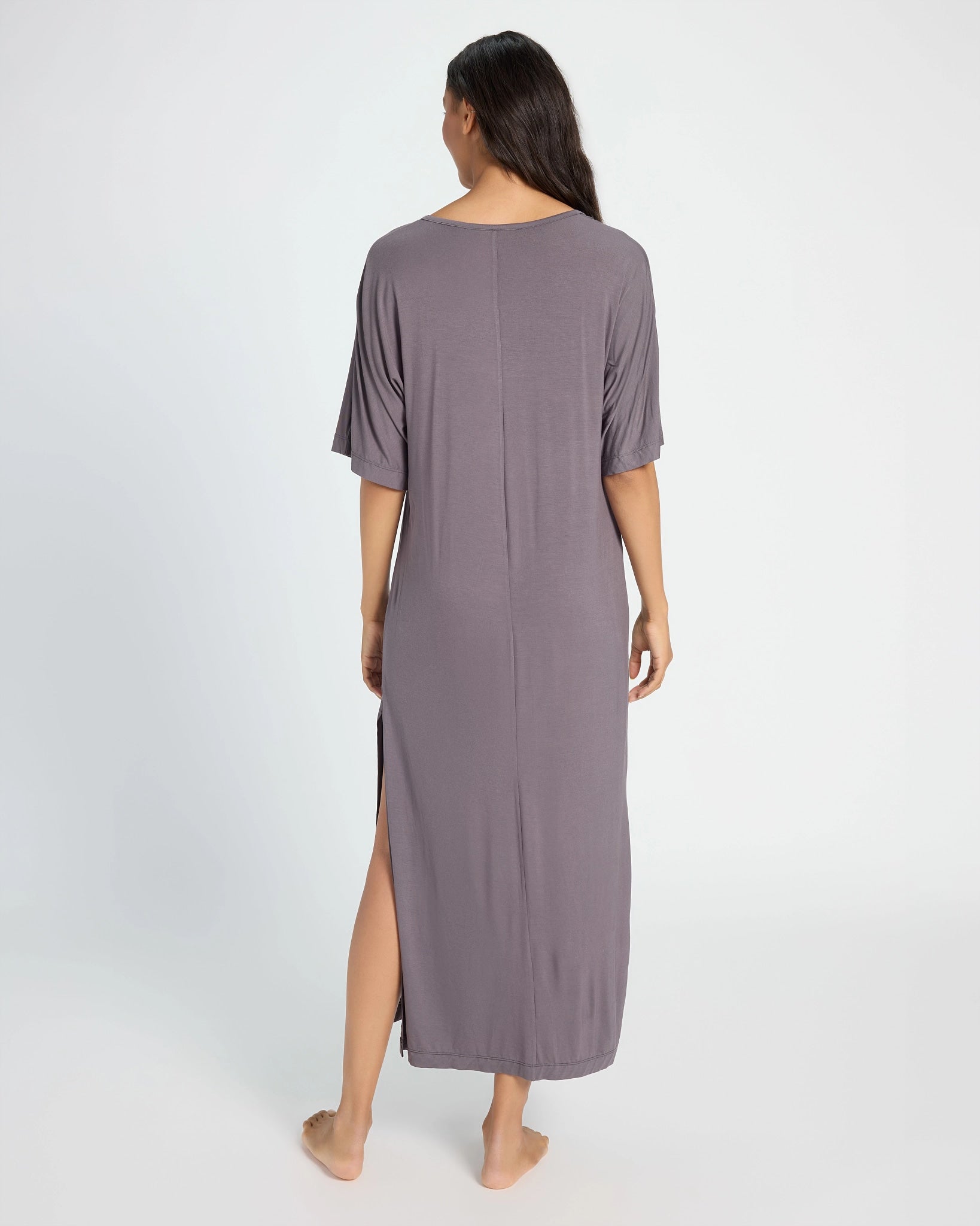 Charcoal $|& SEAS Malibu Muse Lounge Dress - SOF Back