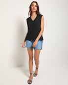 Black $|& SEAS Sol V-Neck Tank - UGC On Fig