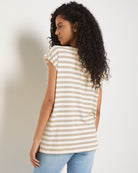 Birch White Stripe $|& SEAS Brentwood Boat Neck Stripe Top - SOF Back