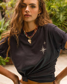 Faded Black $|& SEAS Golden Hour Current Relaxed Graphic Tee - SOF Side