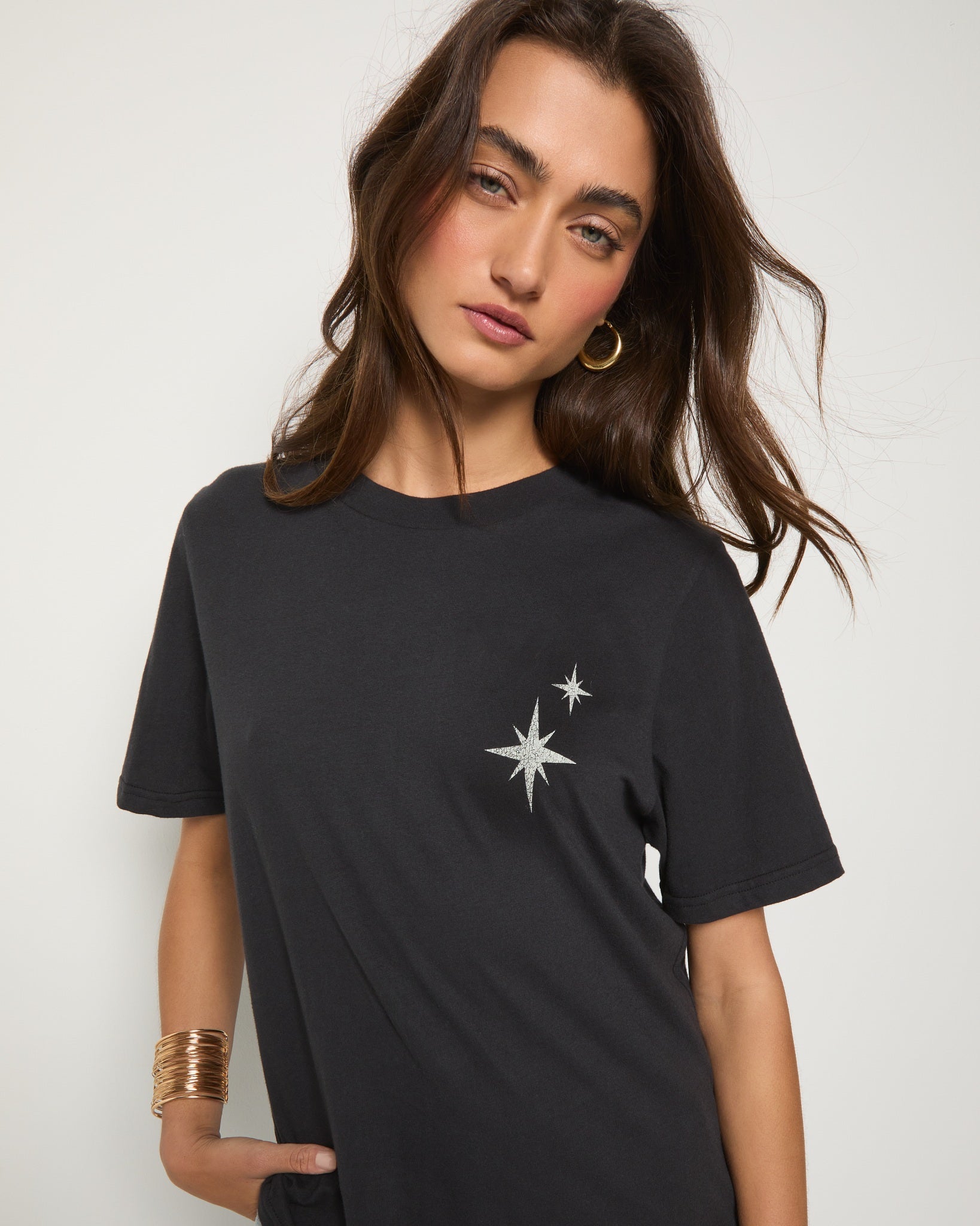 Faded Black $|& SEAS Golden Hour Current Relaxed Graphic Tee - SOF Full Front