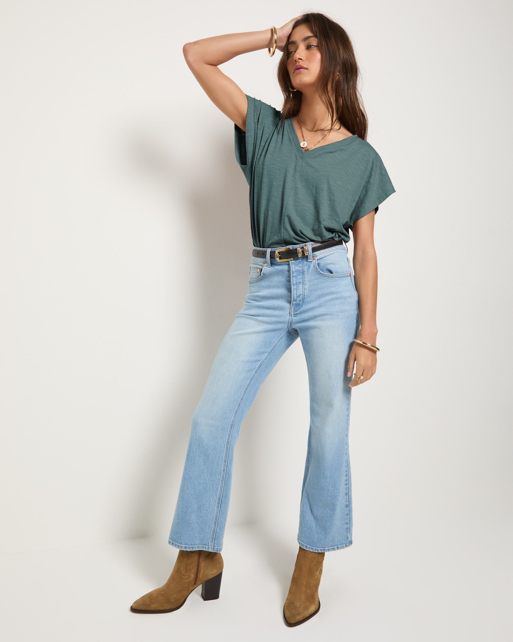 Women's Relaxed V-Neck Top - Dolman Sleeve, Made in USA – Seventy