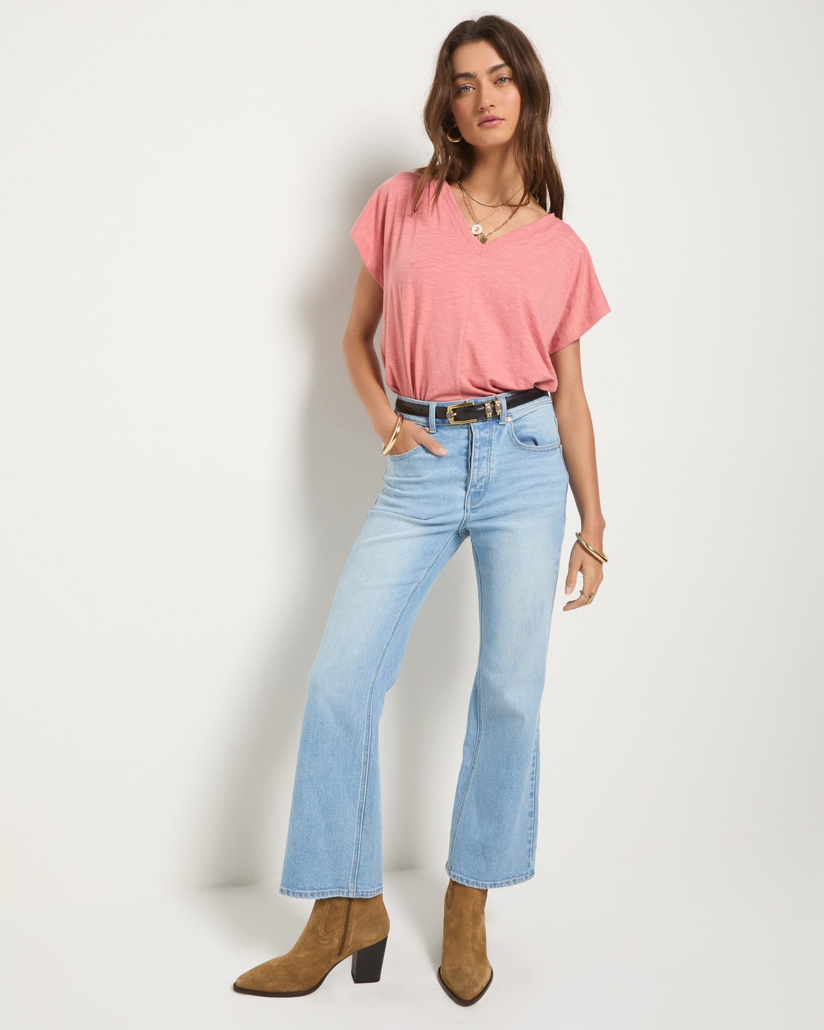 Sun Kissed $|& SEAS SoCal Short Sleeved Top - VOF Side