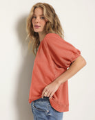 Sun Kissed $|& SEAS Sundeck Short Sleeve Sweatshirt - SOF Full Front