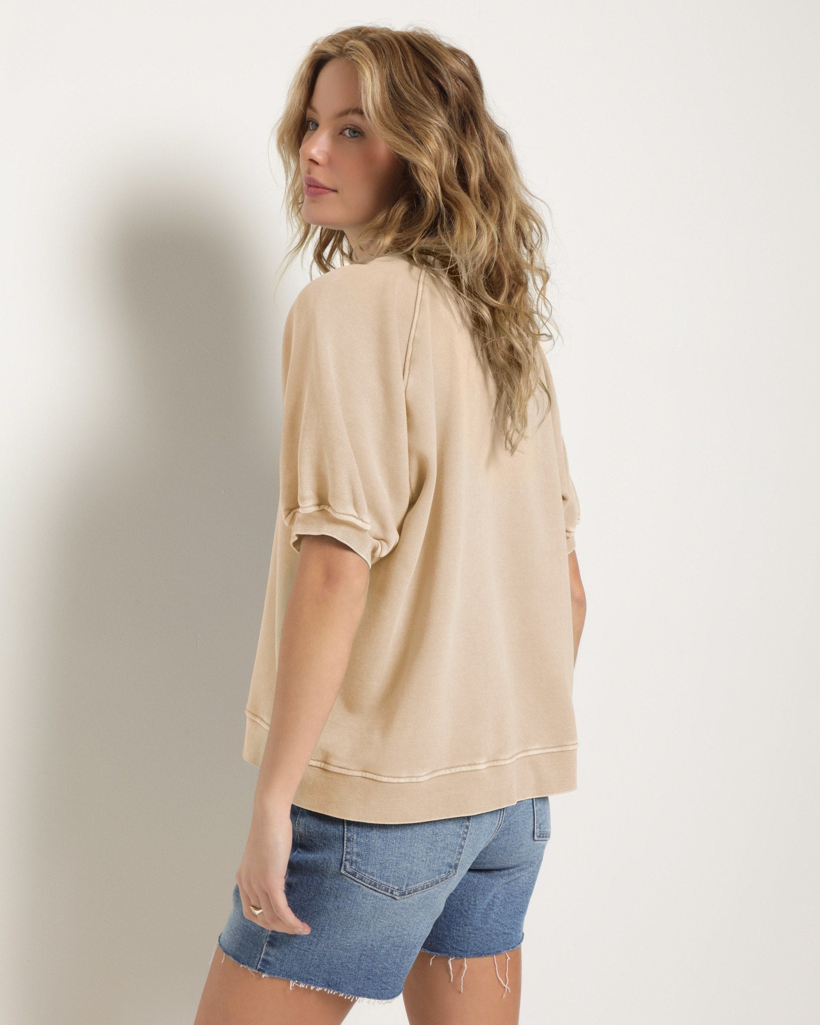 Birch $|& SEAS Sundeck Short Sleeve Sweatshirt - SOF Back