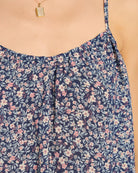 Sapphire Floral $|& SEAS Solana Printed Spaghetti Strap Tank - SOF Full Front